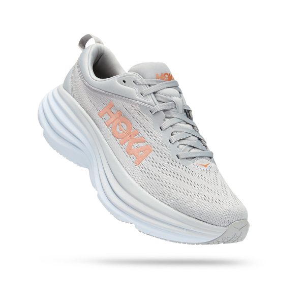 W/M Hoka Bondi 8 Road-Running Shoes Harbor Mist/Lunar Rock