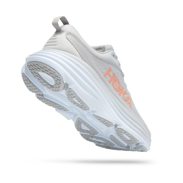 W/M Hoka Bondi 8 Road-Running Shoes Harbor Mist/Lunar Rock