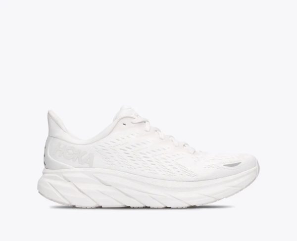 W/M Hoka One One Clifton 8 White / White