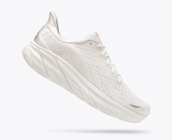 W/M Hoka One One Clifton 8 White / White
