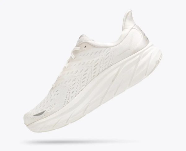 W/M Hoka One One Clifton 8 White / White