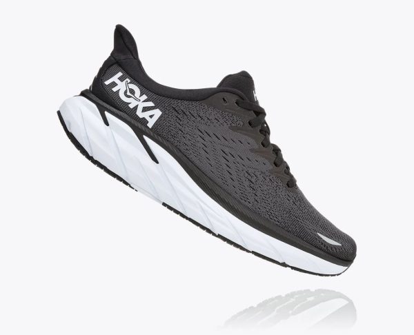 W/M Hoka One One Clifton 8 Black / White