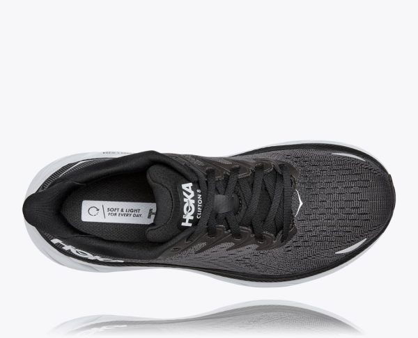 W/M Hoka One One Clifton 8 Black / White