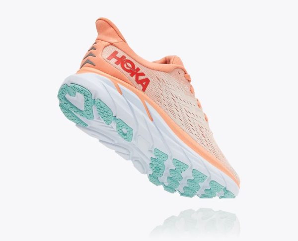 Women's Hoka One One Clifton 8 CANTALOUPE / SILVER PEONY