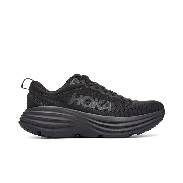 W/M Hoka Bondi 8 Road-Running Shoes Black/Black