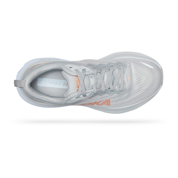 W/M Hoka Bondi 8 Road-Running Shoes Harbor Mist/Lunar Rock