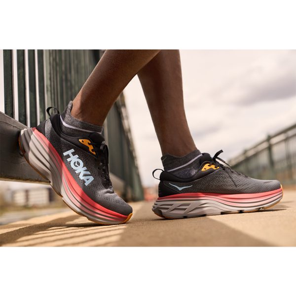 W/M Hoka Bondi 8 Road-Running Shoes Anthracite/Castlerock