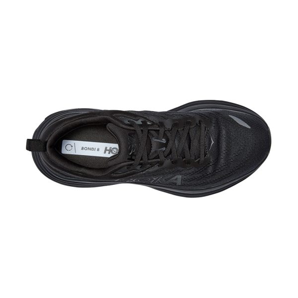 W/M Hoka Bondi 8 Road-Running Shoes Black/Black