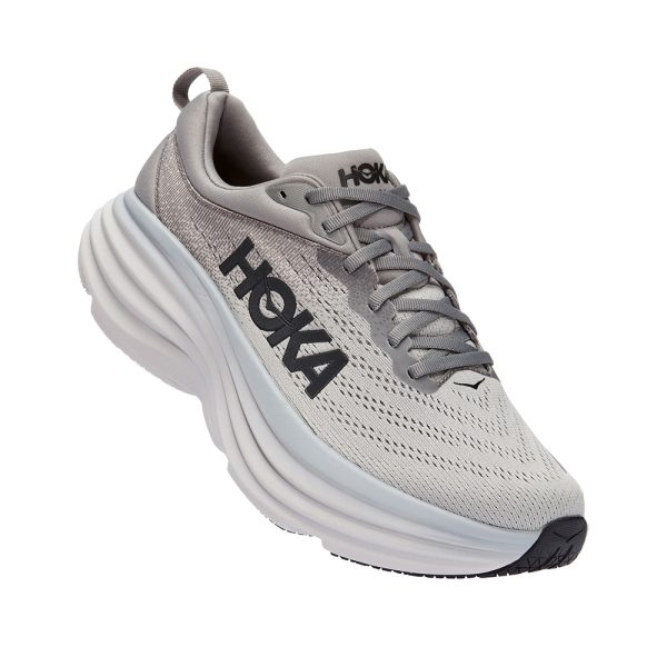 W/M Hoka Bondi 8 Road-Running Shoes Sharkskin/Harbor Mist