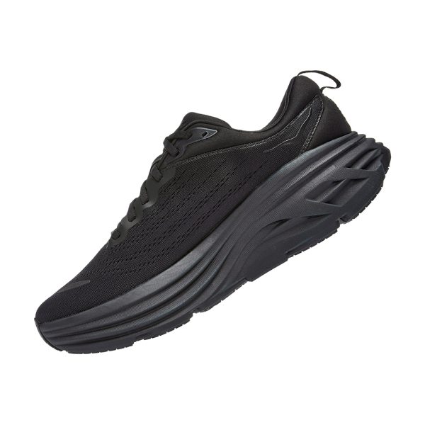 W/M Hoka Bondi 8 Road-Running Shoes Black/Black