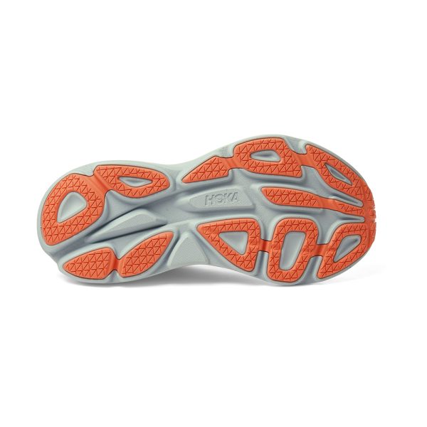 W/M Hoka Bondi 8 Road-Running Shoes Shell Coral/Peach Parfait