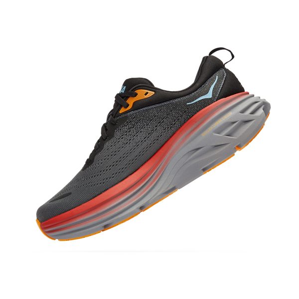 W/M Hoka Bondi 8 Road-Running Shoes Anthracite/Castlerock