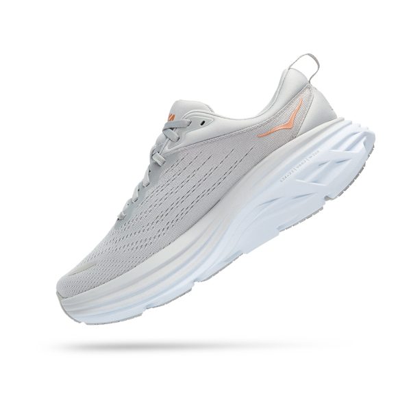 W/M Hoka Bondi 8 Road-Running Shoes Harbor Mist/Lunar Rock