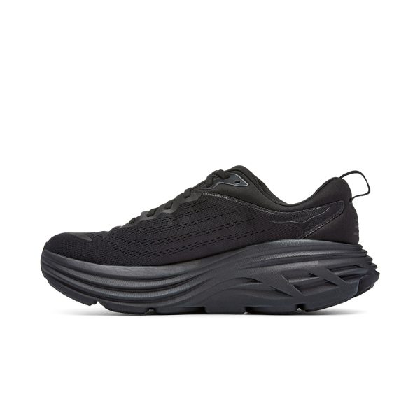 W/M Hoka Bondi 8 Road-Running Shoes Black/Black