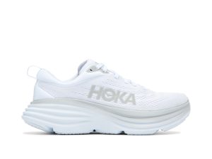 W/M Hoka Bondi 8 Road-Running Shoes White/White
