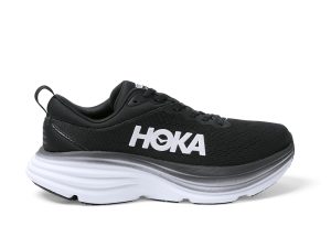 W/M Hoka Bondi 8 Road-Running Shoes Black/White