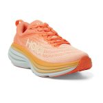 W/M Hoka Bondi 8 Road-Running Shoes Shell Coral/Peach Parfait