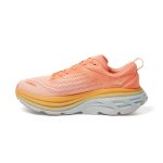W/M Hoka Bondi 8 Road-Running Shoes Shell Coral/Peach Parfait