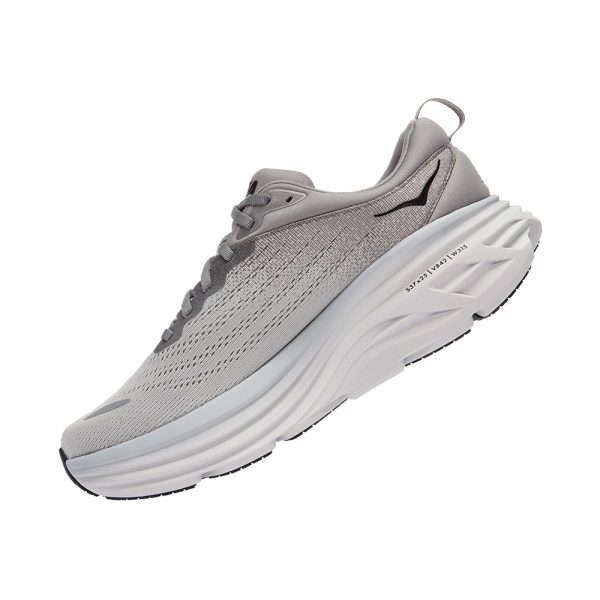 W/M Hoka Bondi 8 Road-Running Shoes Sharkskin/Harbor Mist