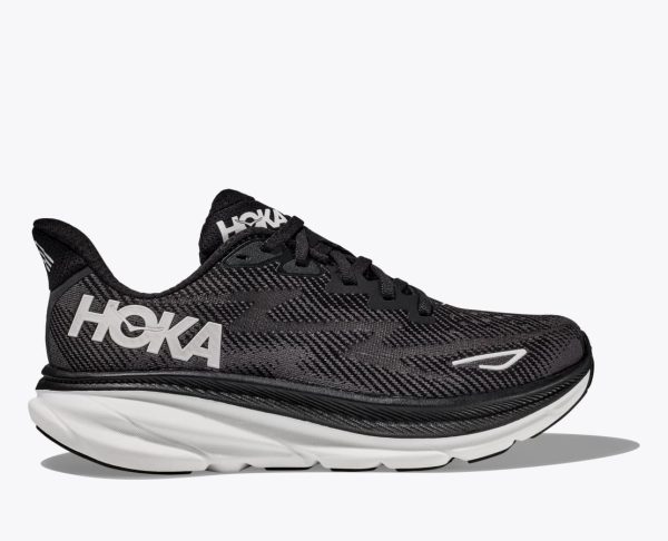 W/M Hoka One One Clifton 9 Black / White