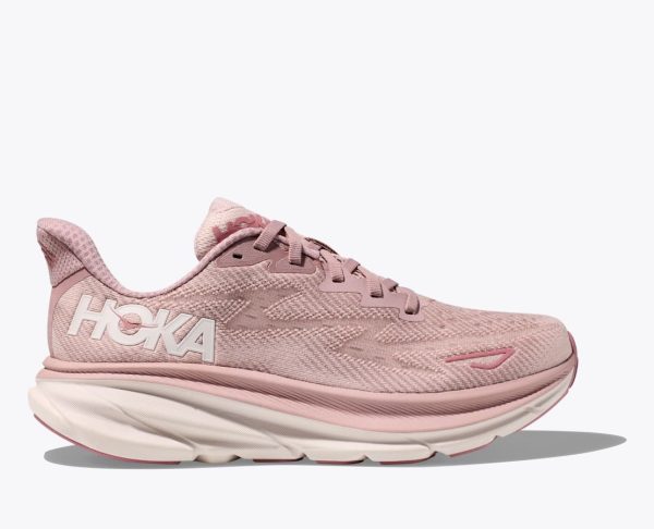 W/M Hoka One One Clifton 9 Pale Mauve / Peach Whip