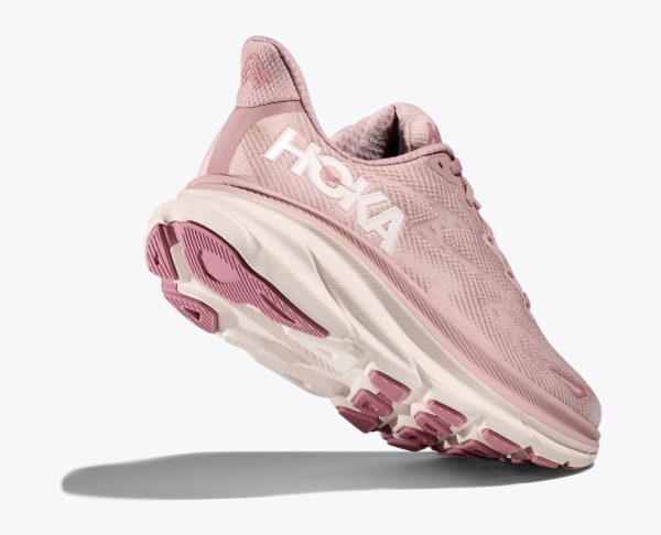 W/M Hoka One One Clifton 9 Pale Mauve / Peach Whip
