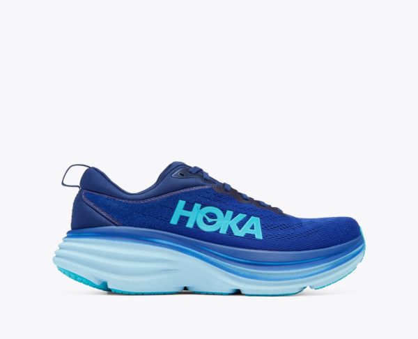 W/M Hoka Bondi 8 Road-Running Shoes Bellwether Blue / Bluing