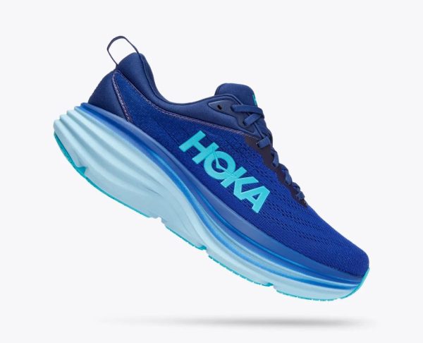 W/M Hoka Bondi 8 Road-Running Shoes Bellwether Blue / Bluing