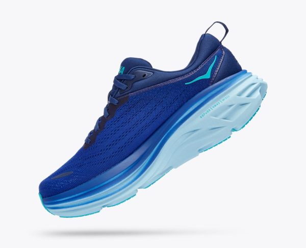 W/M Hoka Bondi 8 Road-Running Shoes Bellwether Blue / Bluing