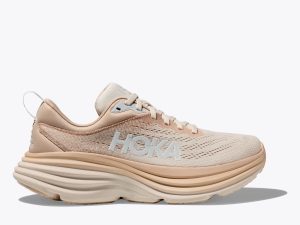 W/M Hoka Bondi 8 Road-Running Shoes Shifting Sand / Eggnog