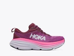 Women Hoka Bondi 8 Road-Running Shoes Beautyberry / Grape Wine