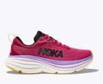 Women Hoka Bondi 8 Road-Running Shoes Cherries Jubilee / Pink Yarrow
