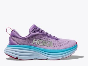 Women Hoka Bondi 8 Road-Running Shoes Chalk Violet / Pastel Lilac
