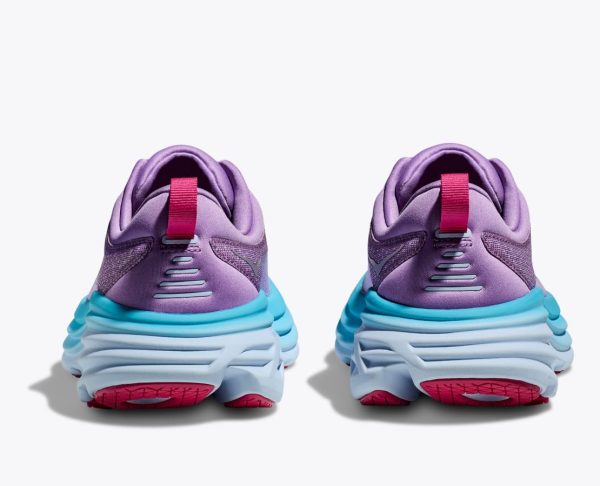 Women Hoka Bondi 8 Road-Running Shoes Chalk Violet / Pastel Lilac
