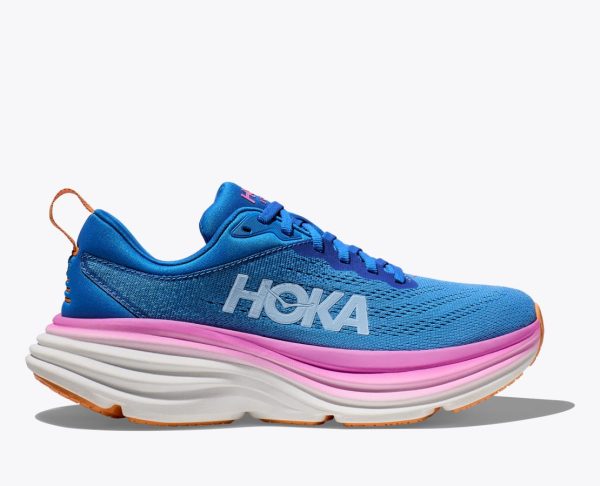 Women Hoka Bondi 8 Road-Running Shoes Coastal Sky / All Aboard