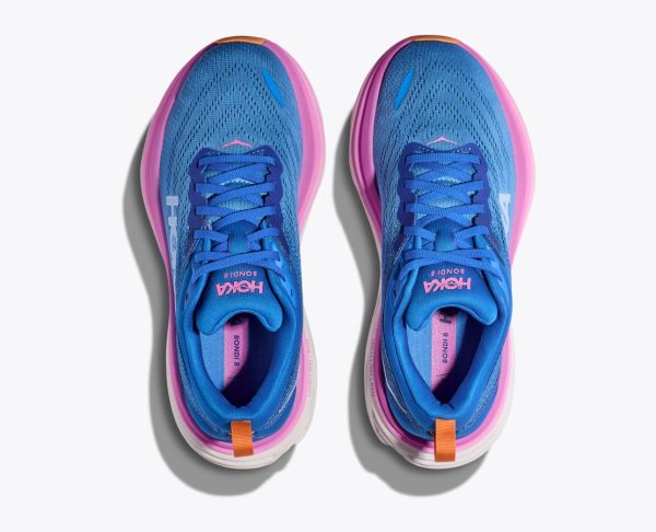 Women Hoka Bondi 8 Road-Running Shoes Coastal Sky / All Aboard