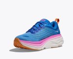 Women Hoka Bondi 8 Road-Running Shoes Coastal Sky / All Aboard