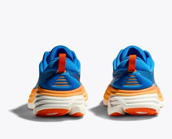 W/M Hoka Bondi 8 Road-Running Shoes Coastal Sky / Vibrant Orange