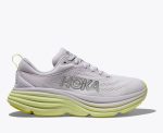W/M Hoka Bondi 8 Road-Running Shoes Nimbus Cloud / Luminary Green