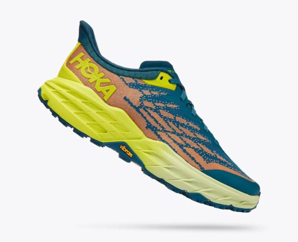 Men Hoka One One Speedgoat 5 Blue Coral / Evening Primrose