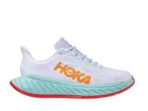 W/M Hoka One One Carbon X 2 White / Blazing Orange