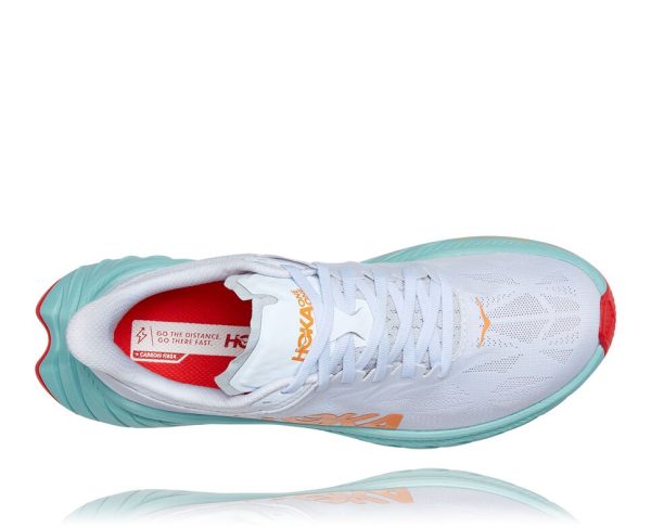 W/M Hoka One One Carbon X 2 White / Blazing Orange