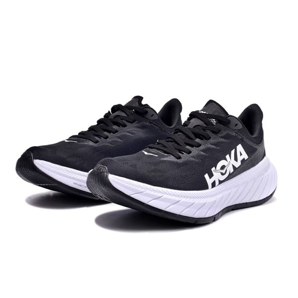 W/M Hoka Carbon X 2 Road-Running Shoes (unisex) Black/White