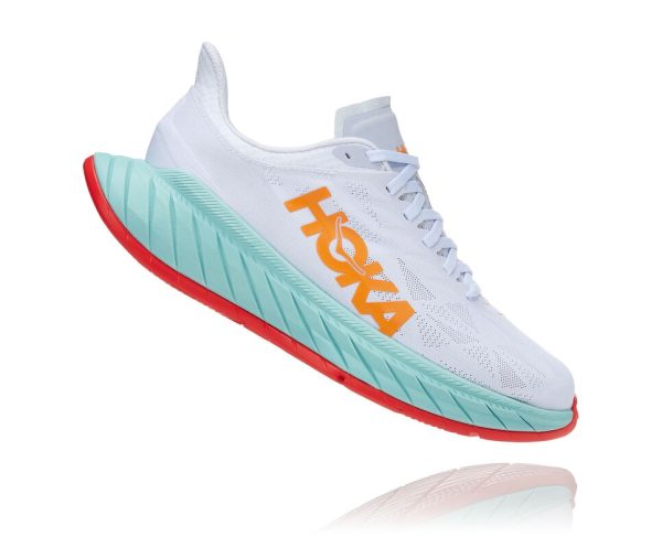 W/M Hoka One One Carbon X 2 White / Blazing Orange