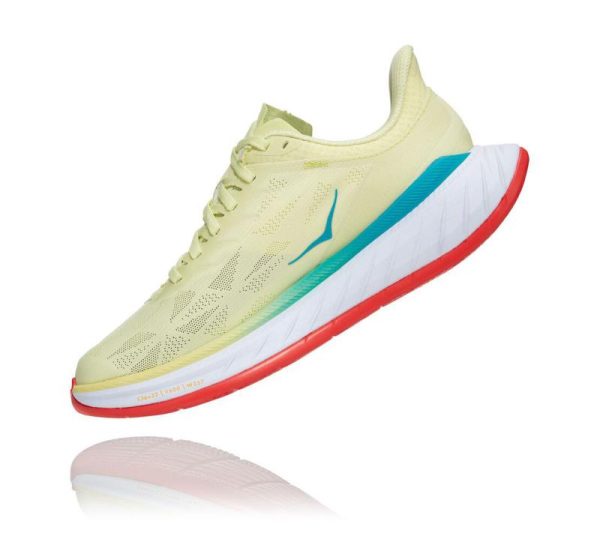 W/M Hoka One One Carbon X 2 Luminary Green / Hot Coral