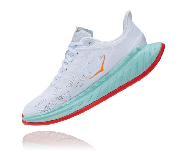 W/M Hoka One One Carbon X 2 White / Blazing Orange