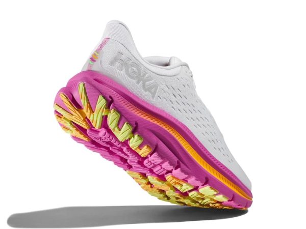 Hoka One One Kawana White Bubblegum Pink Sunset Orange