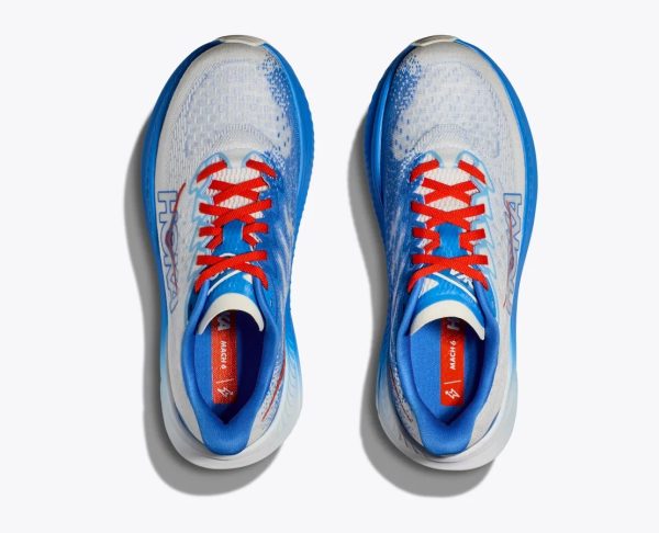 Hoka One One Mach 6 White Virtual Blue