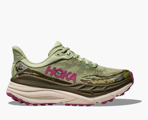 Hoka Trail Running Stinson 7 Seed Green Beet Root