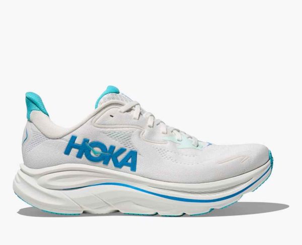Hoka Everyday Running Clifton 10 white skyward blue